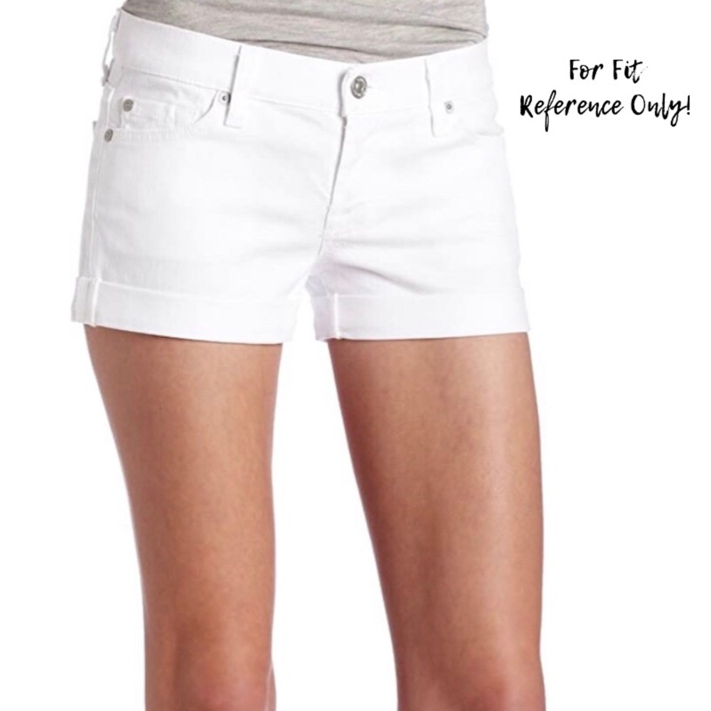 WHOAU California Dream Stretchy Jean Shorts, White